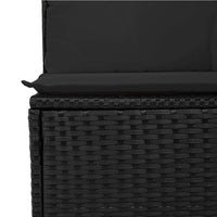 Thumbnail for Garten-Ecksofa mit Kissen Schwarz Poly Rattan