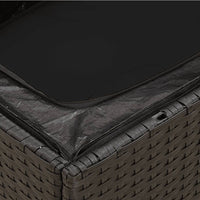 Thumbnail for Gartensofa mit Kissen 3-Sitzer Schwarz Poly Rattan