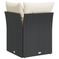 Thumbnail for Garten-Ecksofa mit Kissen Schwarz Poly Rattan