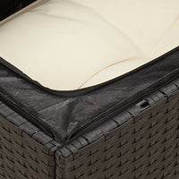 Thumbnail for Garten-Ecksofa mit Kissen Schwarz Poly Rattan