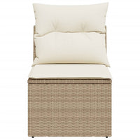 Thumbnail for Gartensofa ohne Armlehnen mit Kissen Beige Poly Rattan