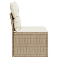 Thumbnail for Gartensofa ohne Armlehnen mit Kissen Beige Poly Rattan