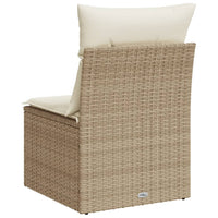 Thumbnail for Gartensofa ohne Armlehnen mit Kissen Beige Poly Rattan