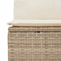 Thumbnail for Gartensofa mit Kissen 4-Sitzer Beige Poly Rattan