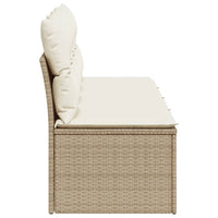 Thumbnail for Gartensofa mit Kissen 4-Sitzer Beige Poly Rattan