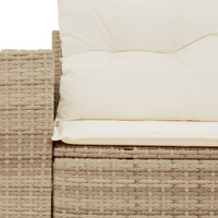 Thumbnail for Gartensofa mit Kissen 2-Sitzer Beige Poly Rattan
