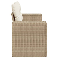 Thumbnail for Gartensofa mit Kissen 2-Sitzer Beige Poly Rattan