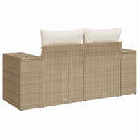 Thumbnail for Gartensofa mit Kissen 2-Sitzer Beige Poly Rattan