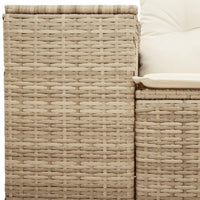 Thumbnail for Gartensofa mit Kissen 2-Sitzer Beige Poly Rattan