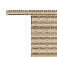 Thumbnail for Gartentisch Beige 100x55x73 cm Poly Rattan und Akazienholz