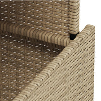 Thumbnail for Gartentisch Beige 100x55x73 cm Poly Rattan und Akazienholz