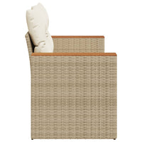 Thumbnail for Gartensofa mit Kissen 2-Sitzer Beige Poly Rattan
