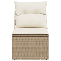 Thumbnail for Gartensessel ohne Armlehnen mit Kissen Beige Poly Rattan