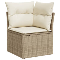 Thumbnail for Garten-Ecksofa mit Kissen Beige Poly Rattan