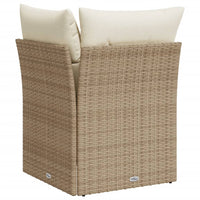 Thumbnail for Garten-Ecksofa mit Kissen Beige Poly Rattan