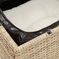 Thumbnail for Gartensofa mit Kissen 2-Sitzer Beige Poly Rattan