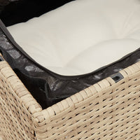 Thumbnail for Gartensofa mit Kissen 3-Sitzer Beige Poly Rattan