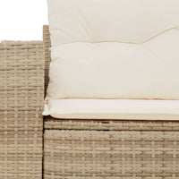 Thumbnail for Gartensofa mit Kissen 2-Sitzer Beige Poly Rattan