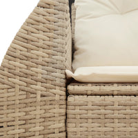 Thumbnail for Gartensofa mit Kissen 2-Sitzer Beige Poly Rattan
