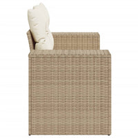 Thumbnail for Gartensofa mit Kissen 2-Sitzer Beige Poly Rattan