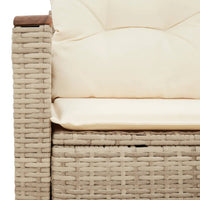 Thumbnail for Gartensofa mit Kissen 2-Sitzer Beige Poly Rattan