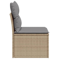 Thumbnail for Gartensofa ohne Armlehnen mit Kissen Beige Poly Rattan