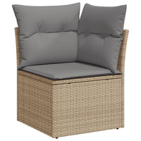 Thumbnail for Garten-Ecksofa mit Kissen Beige Poly Rattan