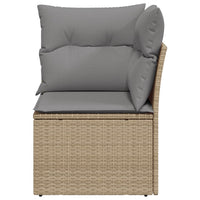 Thumbnail for Garten-Ecksofa mit Kissen Beige Poly Rattan
