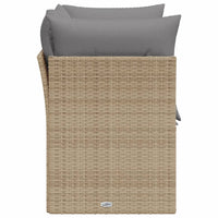 Thumbnail for Gartensofa mit Kissen 2-Sitzer Beige Poly Rattan