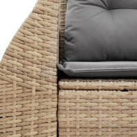 Thumbnail for Gartensofa mit Kissen 2-Sitzer Beige Poly Rattan