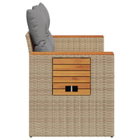Thumbnail for Gartensofa mit Kissen 2-Sitzer Beige Poly Rattan
