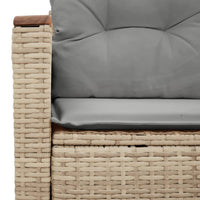 Thumbnail for Gartensofa mit Kissen 2-Sitzer Beige Poly Rattan