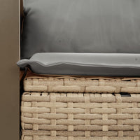 Thumbnail for Gartensofa mit Kissen 2-Sitzer Beige Poly Rattan
