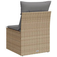 Thumbnail for Gartensessel ohne Armlehnen mit Kissen Beige Poly Rattan