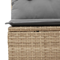Thumbnail for Gartensessel ohne Armlehnen mit Kissen Beige Poly Rattan