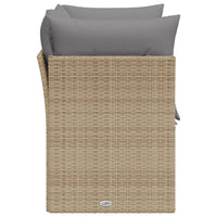 Thumbnail for Gartensofa mit Kissen 2-Sitzer Beige Poly Rattan