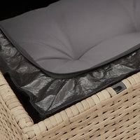 Thumbnail for Gartensofa mit Kissen 3-Sitzer Beige Poly Rattan