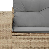 Thumbnail for Gartensofa mit Kissen 2-Sitzer Beige Poly Rattan