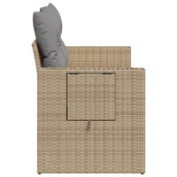 Thumbnail for Gartensofa mit Kissen 2-Sitzer Beige Poly Rattan
