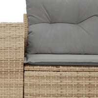Thumbnail for Gartensofa mit Kissen 2-Sitzer Beige Poly Rattan