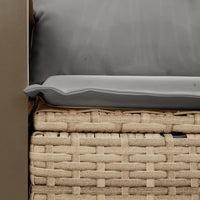 Thumbnail for Gartensofa mit Kissen 2-Sitzer Beige Poly Rattan
