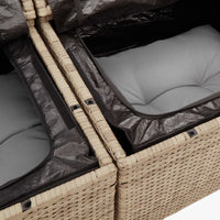 Thumbnail for Gartensofa mit Kissen 2-Sitzer Beige Poly Rattan