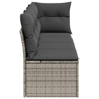 Thumbnail for Gartensofa mit Kissen 4-Sitzer Grau Poly Rattan