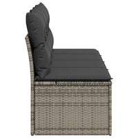 Thumbnail for Gartensofa mit Kissen 4-Sitzer Grau Poly Rattan