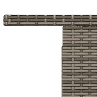 Thumbnail for Gartentisch mit Glasplatte Grau 100x55x73 cm Poly Rattan