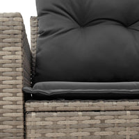 Thumbnail for Gartensofa 2-Sitzer mit Kissen Grau Poly Rattan