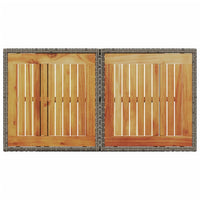 Thumbnail for Gartentisch Grau 100x55x73 cm Poly Rattan und Akazienholz
