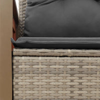 Thumbnail for Gartensofa 2-Sitzer mit Kissen Grau Poly Rattan