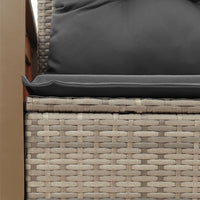 Thumbnail for Gartensofa 2-Sitzer mit Kissen Grau Poly Rattan