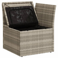 Thumbnail for Garten-Ecksofa mit Kissen Hellgrau Poly Rattan